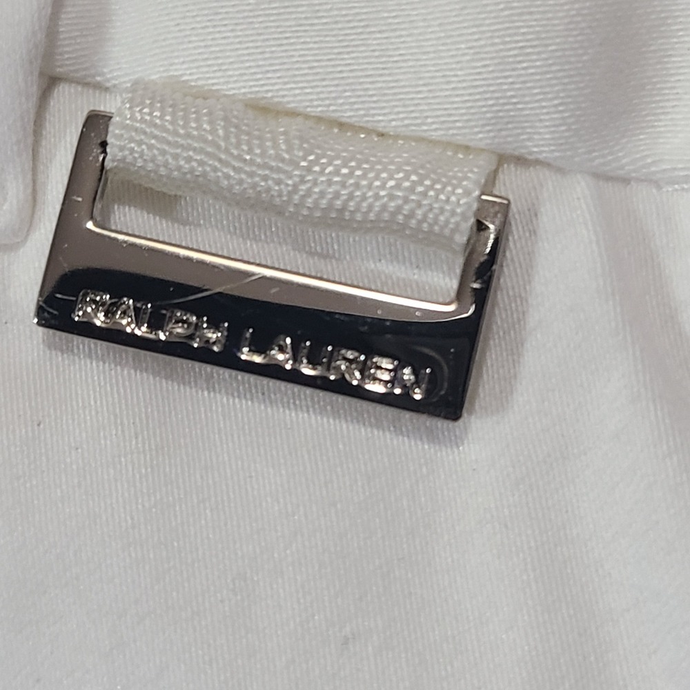 Ralph Lauren Bermuda Golf Shorts Womens Size 12 White Mid Rise Cotton Stretch - Picture 3 of 8
